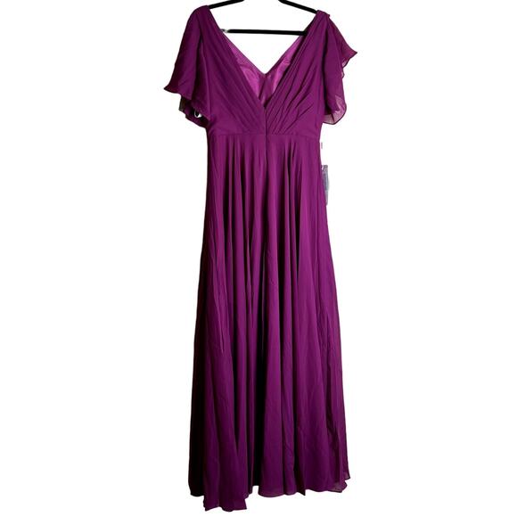 JJ'S House A-line Dress Women Sz 10 Orchid V-Neck Bridesmaid Party Prom NEW - Picture 2 of 13